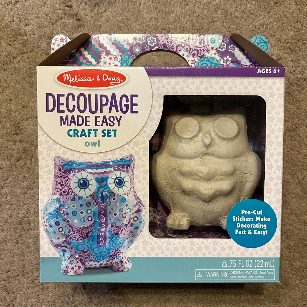 Decoupage made easy craft set: Owl